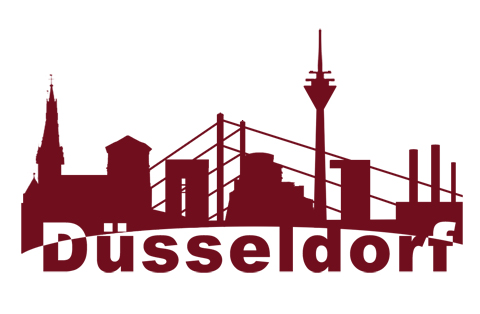 Grafische Düsseldorfer Skyline