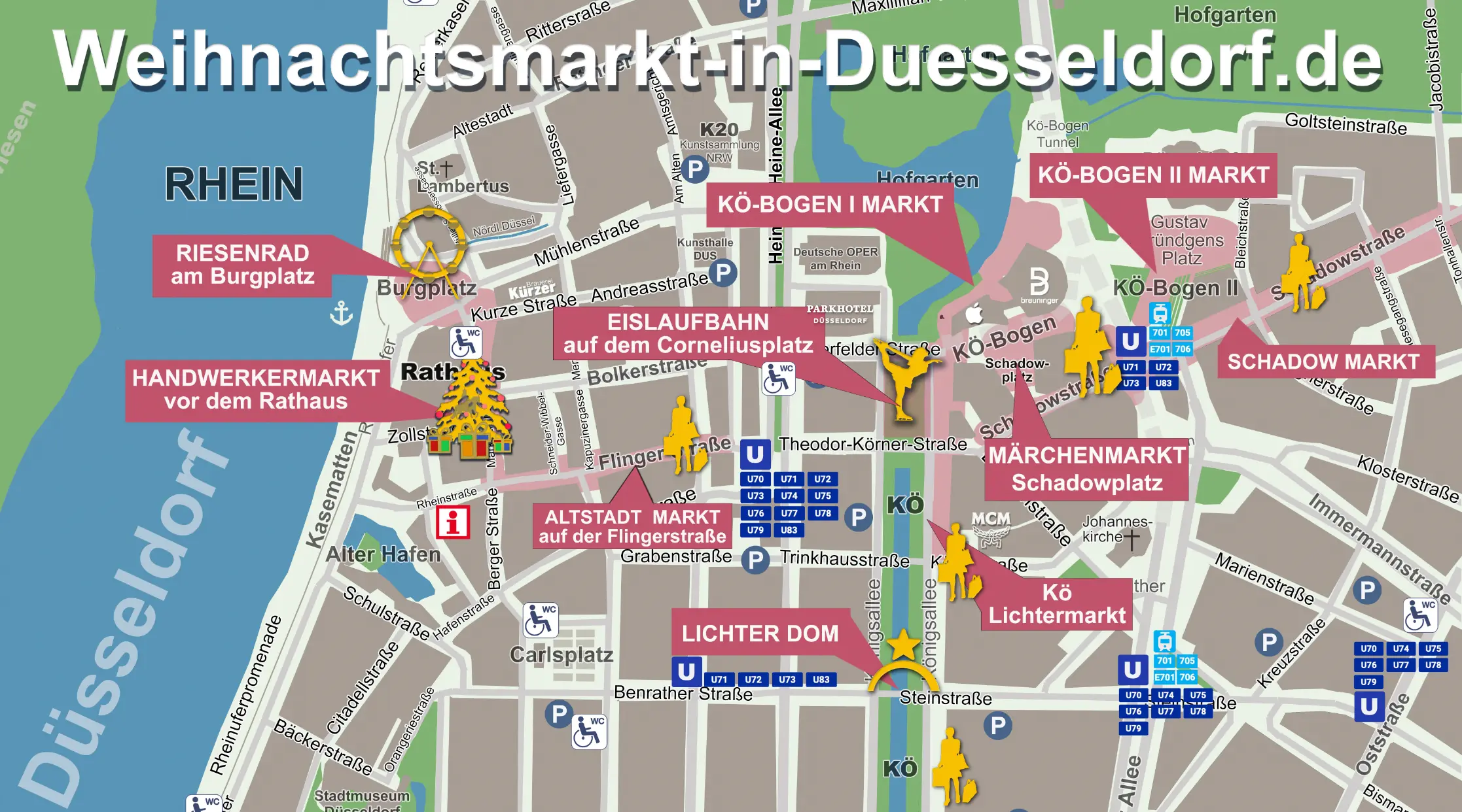 Individualisierte Düsseldorfer Stadtpläne und Straßenkarten
